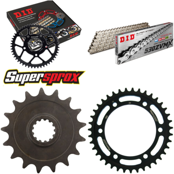 Kettensatz Stahl für: YAMAHA FZX750 Fazer 86-89 17-39-106 DID530ZVM-X(S&S) Endlos