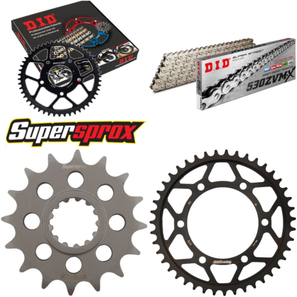 Chain Kit - Steel - for: YAMAHA YZF1000 R1 98-03 16-43-114 DID530ZVM-X(S&S) rivet