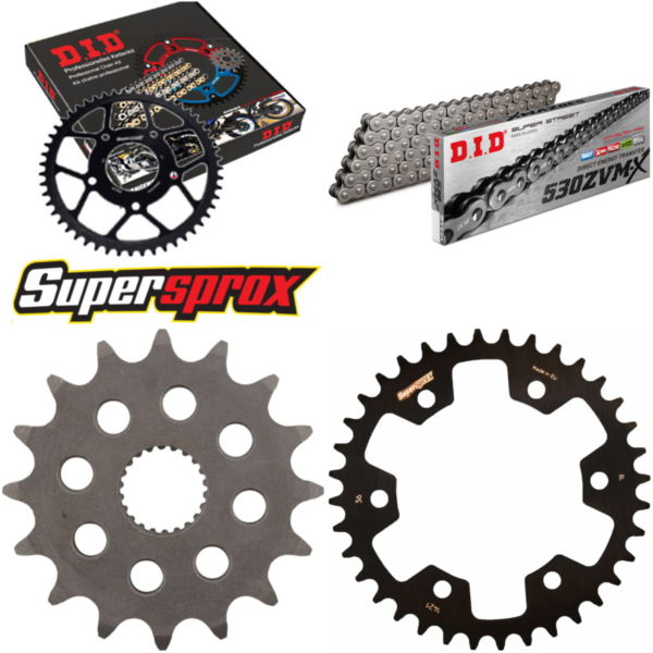 Chain Kit - Steel - for: BOMBARDIER DS650 Desert Storm 04-06 16-36-112 DID530ZVM-X rivet