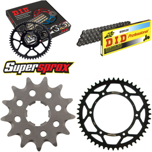 Chain Kit - Steel - for: HUSQVARNA CR250 95-98 13-48-114 DID520 Clip