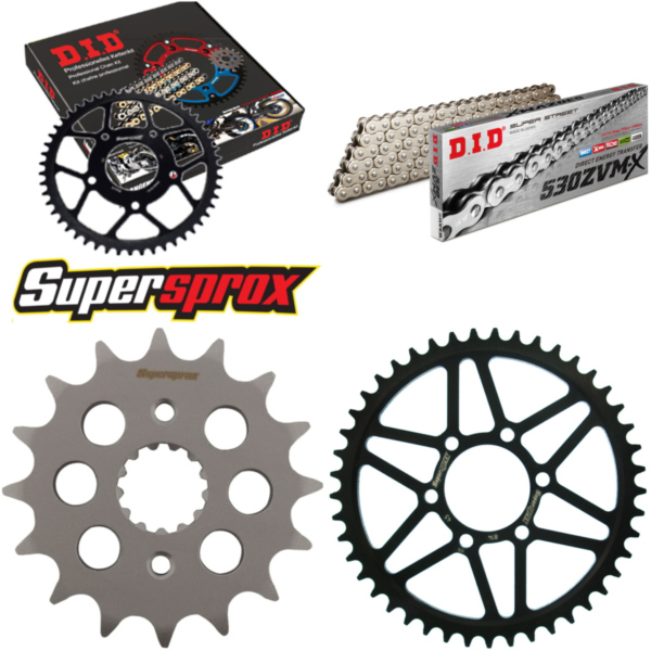 Kettensatz Stahl für: SUZUKI GSX400 E 83-88/GSX400 S Sport 16-45-110 DID530ZVM-X(S&S) Niet