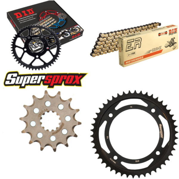 Chain Kit - Steel - for: HUSQVARNA TC85 14/17 Zoll 14-15 14-46-124 DID428NZ(G&B) Clip