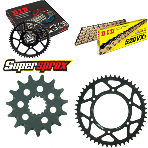 Kettensatz Stahl für: KTM EGS620 LC4 94-94/EXC620 LC4 94-99 15-50-118 DID520VX3(G&B) Clip