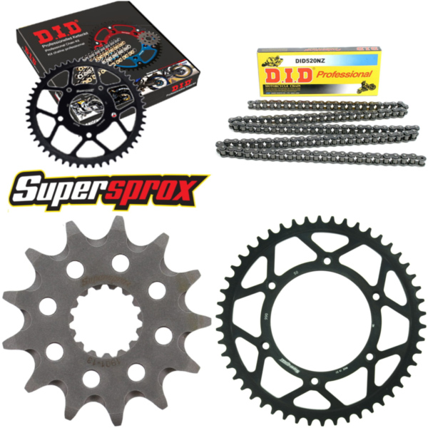 Chain Kit - Steel - for: KTM EXC125 Enduro 98-12/EXC250 Enduro 13-50-120 DID520NZ Clip