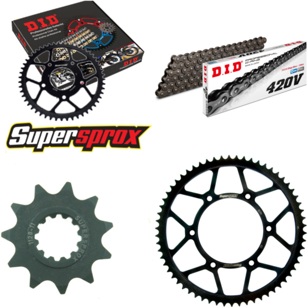 Kettensatz Stahl CPI SM50 Supermoto 06-12 11-62-136 DID420V Clip