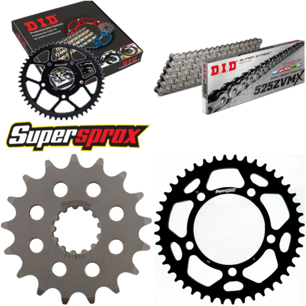 Chain Kit - ALU - black for: BMW S1000 RR 09-11 17-44-118 DID525ZVM-X rivet