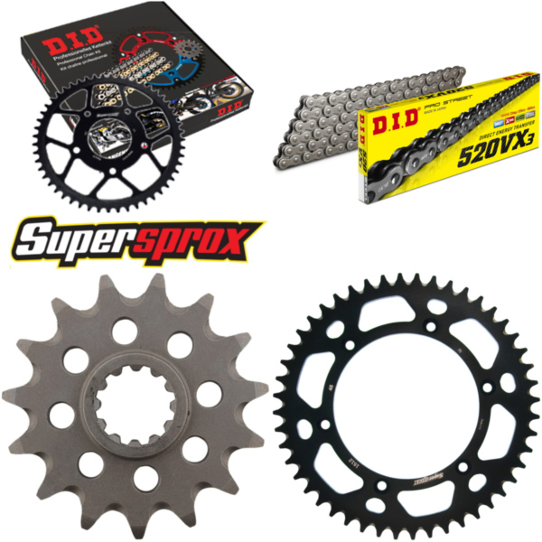 Chain Kit - ALU - black for: HUSQVARNA WR360 99-00/TE570 0 15-48-114 DID520VX3 Clip