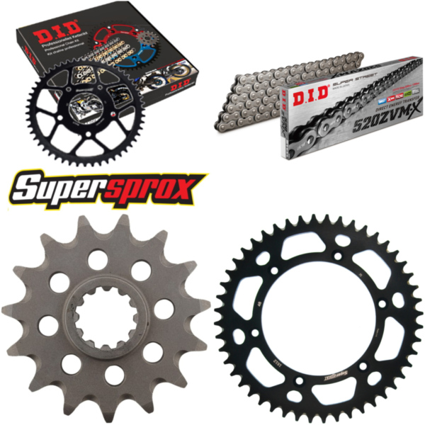 Chain Kit - ALU - black for: HUSQVARNA WR360 99-00/TE570 0 15-48-114 DID520ZVM-X rivet