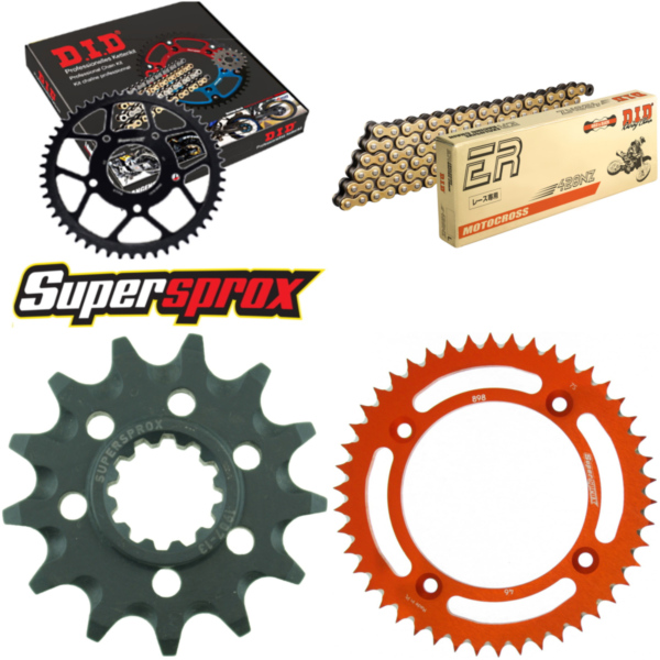 Kettensatz Alu orange für: KTM SX85 17``/14`` 18- 13-46-120 DID428NZ(G&B) Clip