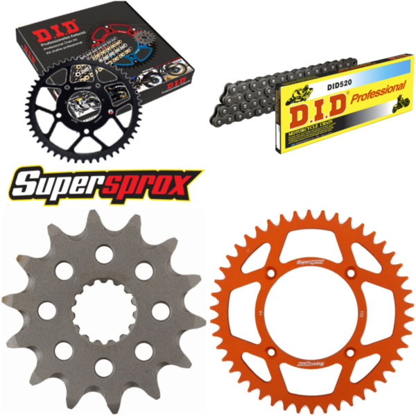 Chain Kit - ALU - orange for: KTM Freeride 13-16 14-46-110 DID520 Clip