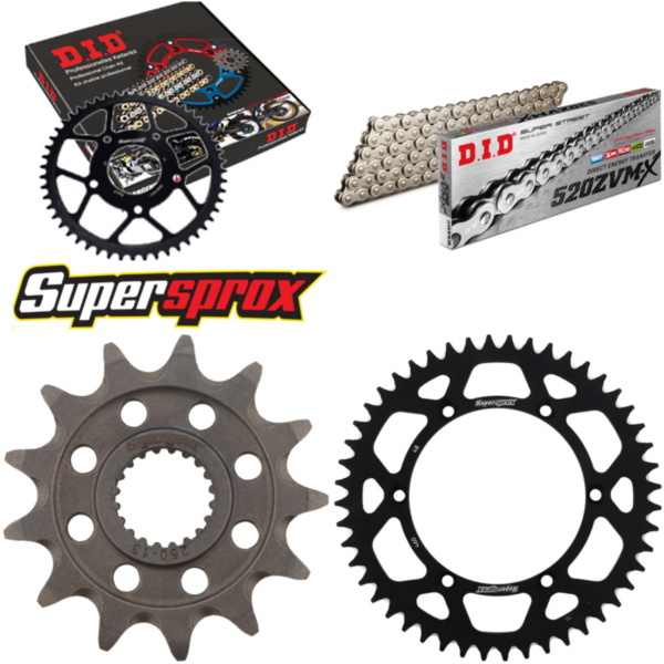 Kettensatz Alu schwarz für: KAWASAKI KX250 F 06-10 13-48-112 DID520ZVM-X(S&S) Endlos