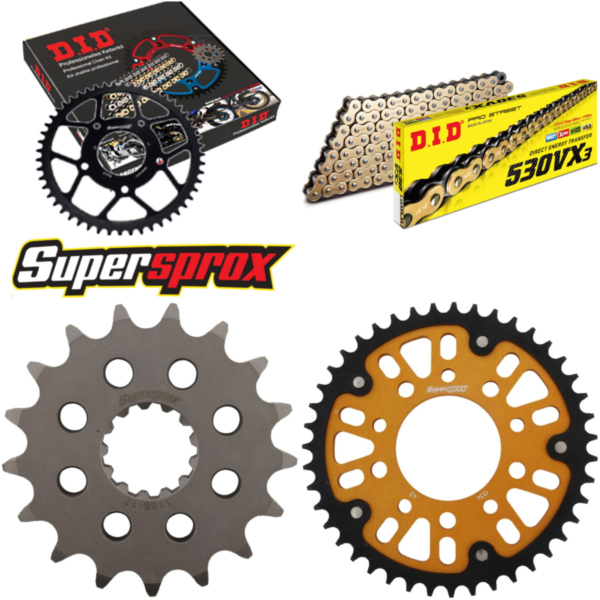 Chain Kit Stealth gold for: TRIUMPH Adventurer 900 96-01 17-43-114 DID530VX3(G&B) endless