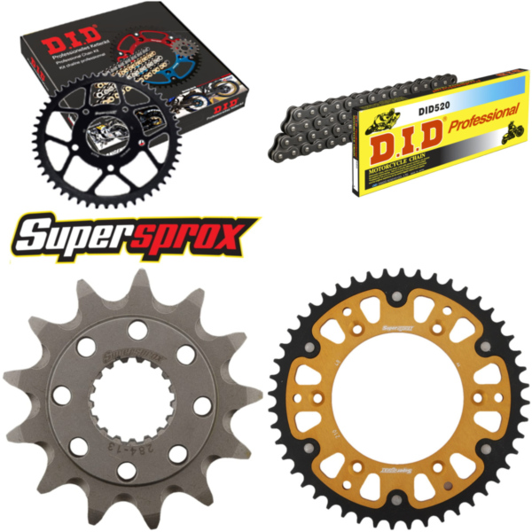 Chain Kit Stealth gold for: HONDA CR250 R 05-08 13-48-114 DID520 Clip