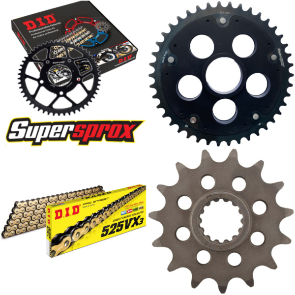 Chain Kit Stealth Edge black for: DUCATI Monster S4RS 15-43-104 DID525VX3(G&B) endless
