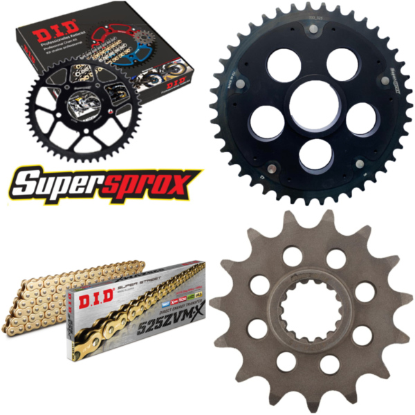 Chain Kit Stealth Edge black for: DUCATI Monster S4RS 15-43-104 DID525ZVM-X(G&G) endless