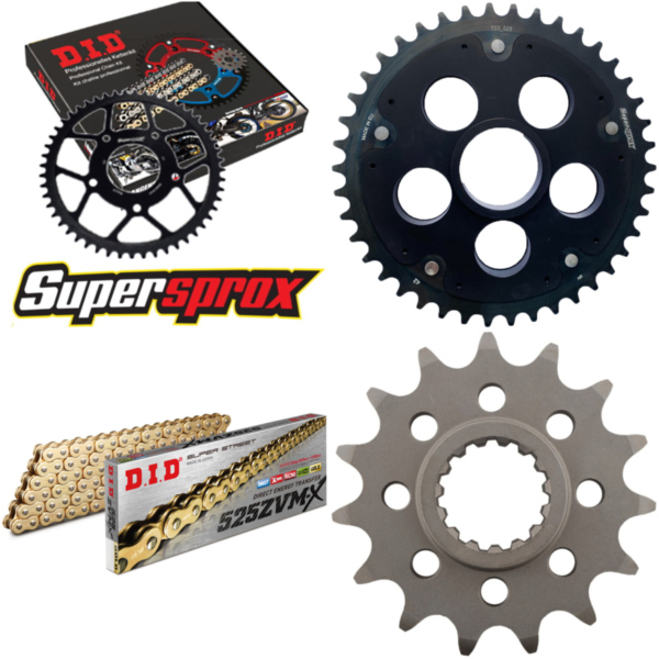 Chain Kit Stealth black for: DUCATI 1199 Panigale R 12 15-39-104 DID525ZVM-X(G&G) rivet