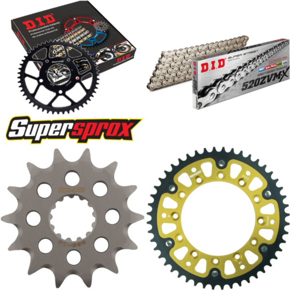 Chain Kit Stealth gold for: YAMAHA WR250 02-02/YZ250 02-07 14-48-114 DID520ZVM-X(S&S) endless