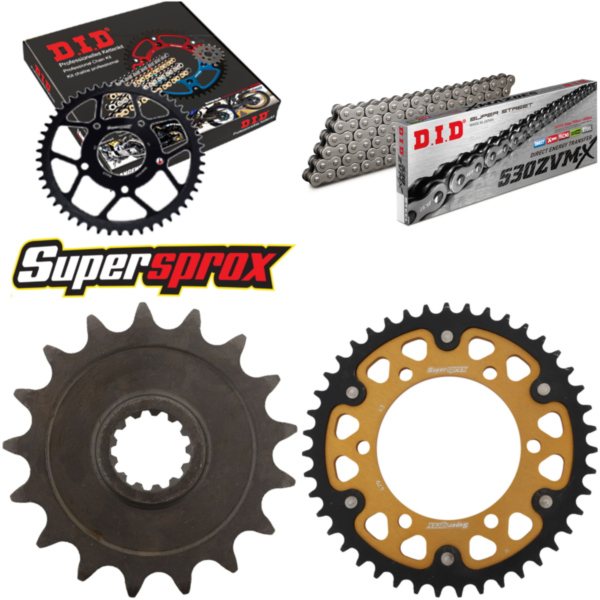 Chain Kit Stealth gold for: YAMAHA YZF750 R7 99-00 17-43-118 DID530ZVM-X rivet
