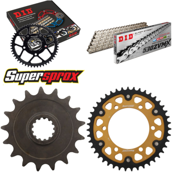 Chain Kit Stealth gold for: YAMAHA YZF750 R7 99-00 17-43-118 DID530ZVM-X(S&S) rivet