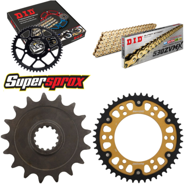 Chain Kit Stealth gold for: YAMAHA GTS1000 >530< 93-99 17-47-118 DID530ZVM-X(G&G) rivet