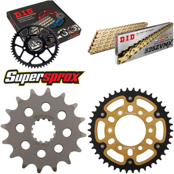 Chain Kit Stealth gold for: KAWASAKI ZX-7 RR 750 96-02 16-42-108 DID525ZVM-X(G&G) endless