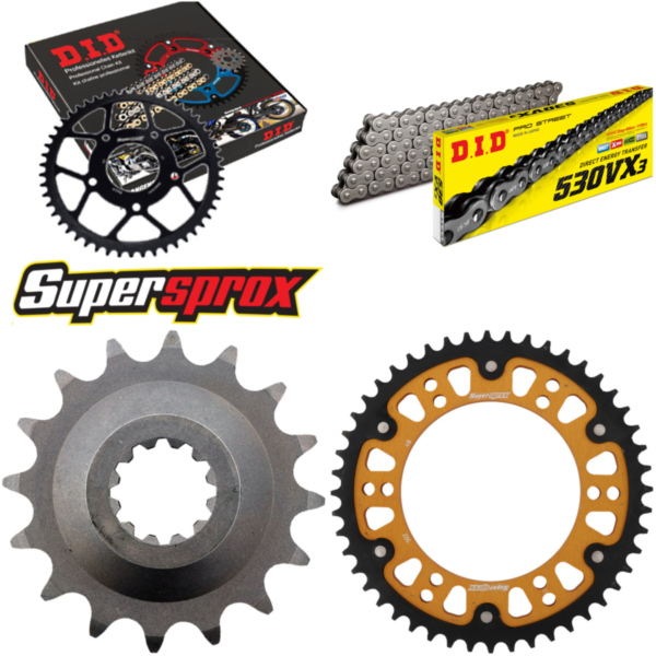 Chain Kit Stealth gold for: KAWASAKI Zephyr 1100 92-97 16-48-116 DID530VX3 endless