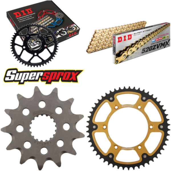Chain Kit Stealth gold for: SUZUKI RMX450 Z 10-15 13-51-116 DID520ZVM-X(G&G) rivet