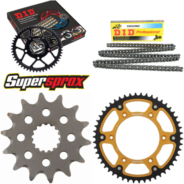 Chain Kit Stealth gold for: KTM EXC250 Racing 07-15/EXC4 14-50-116 DID520NZ Clip