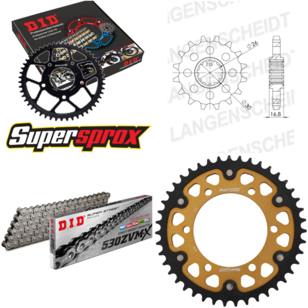 Chain Kit Stealth gold MUZ 1000 S 01-08 17-43-108 DID530ZVM-X endless