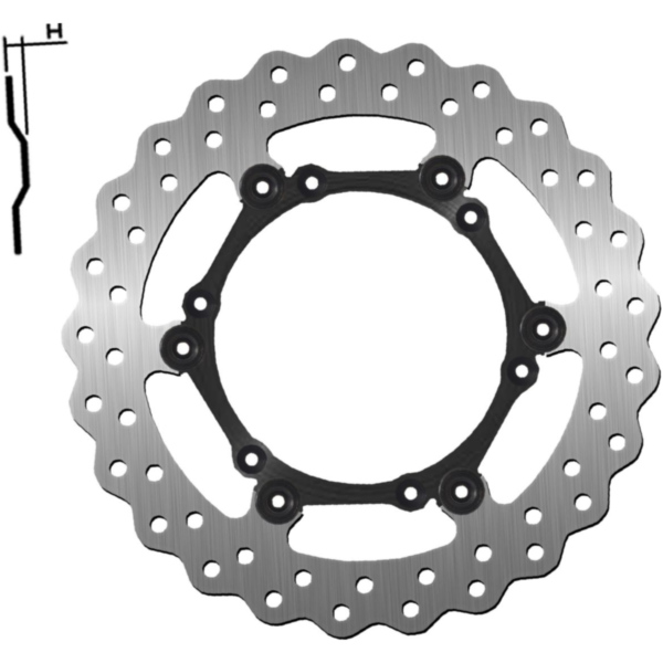 Brake disk NG 1725X 260 mm, floated (FLD) Wavy