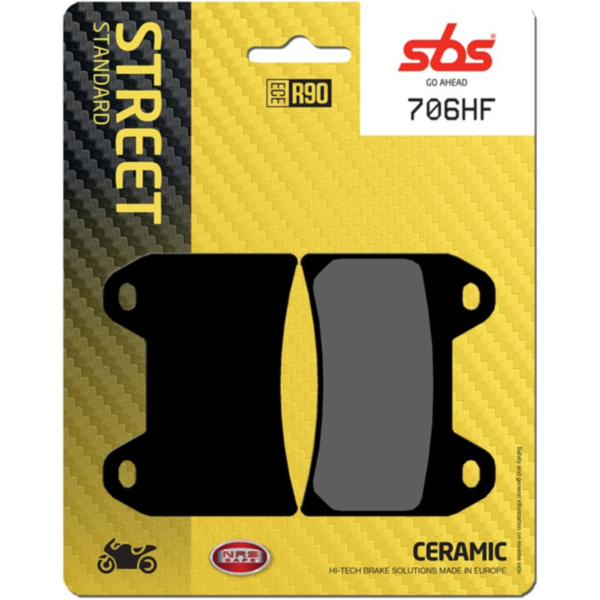 Brake Pads / Shoes SBS 706HF fitting for Moto Guzzi V7 Racer 750 LWU02 2013, 50 PS, 37 kw