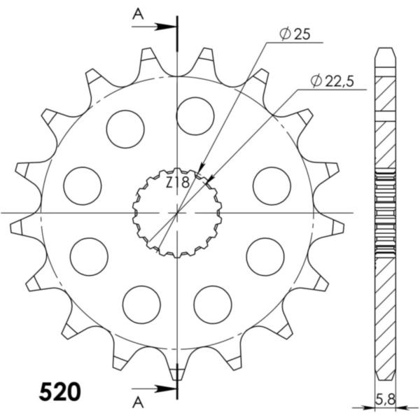 Ritzel Supersprox 520/17Z 21185-17
