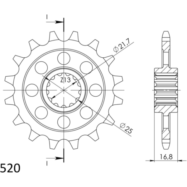 Ritzel Supersprox 520/17Z 20520-17