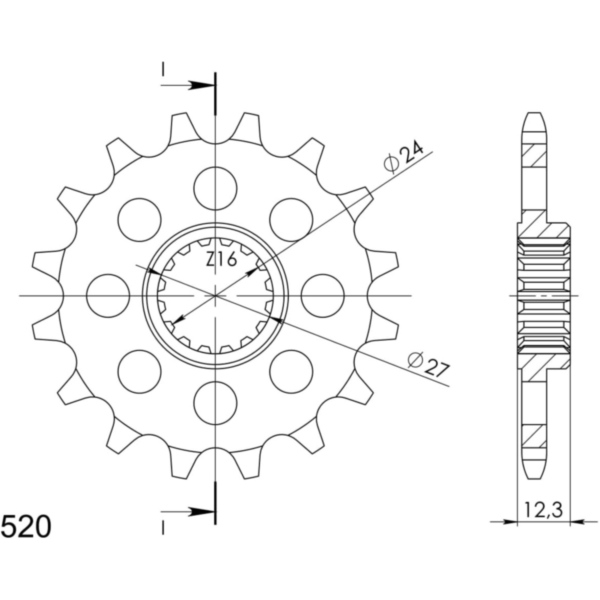 Ritzel Supersprox 520/16Z 22912-16