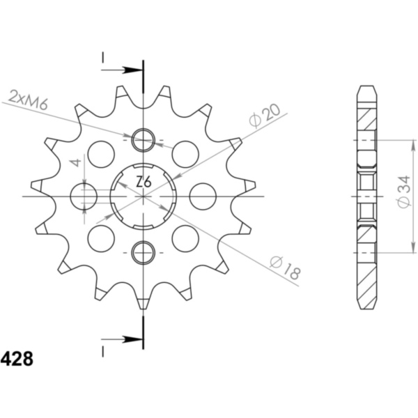 Ritzel Supersprox 428/13Z 20200-13