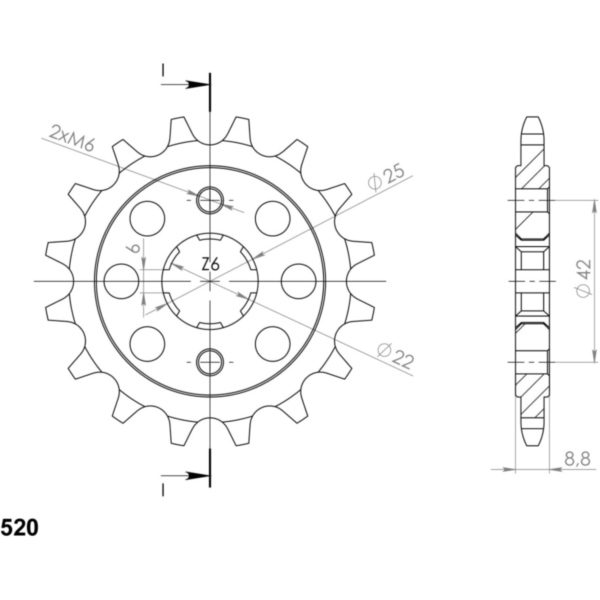Ritzel Supersprox 520/15Z 20401-15