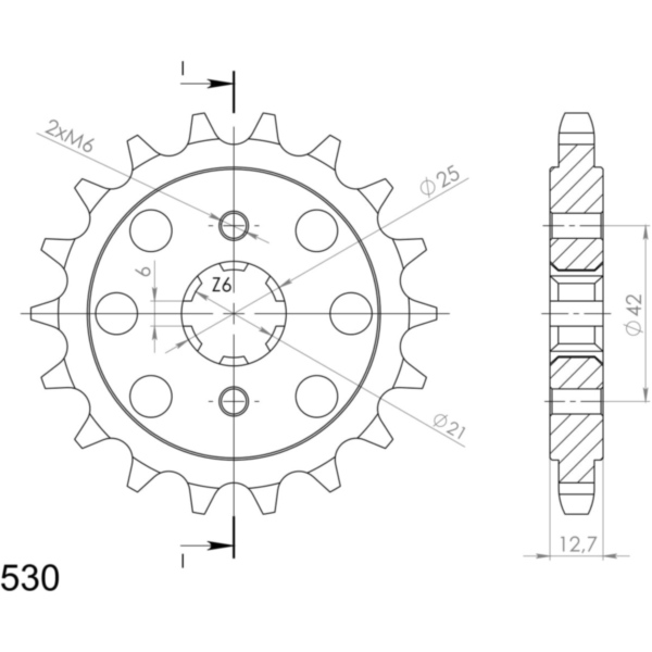 Front Sprocket Supersprox 530/17t 20502-17
