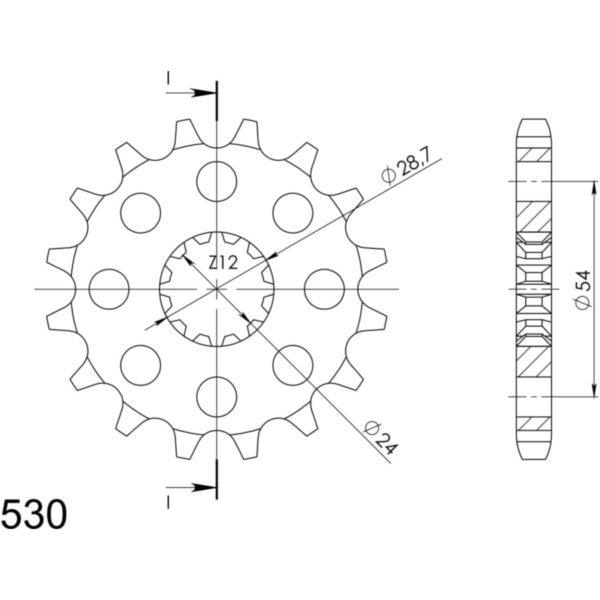 Front Sprocket Supersprox 530/15t 24601-15