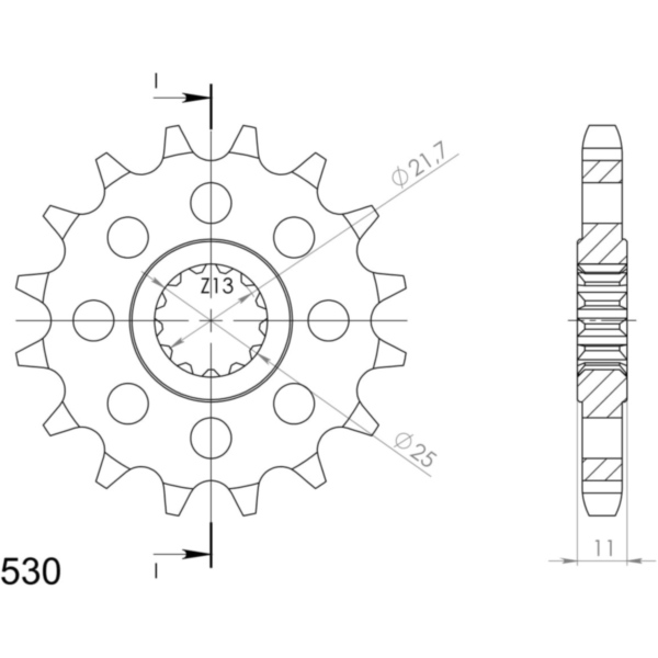 Silent Front Sprocket Supersprox 530/16t 21602S16