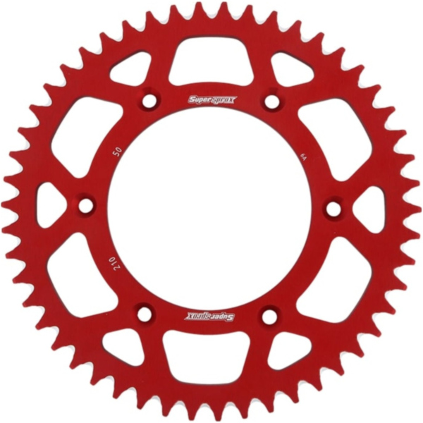 Alu-Rear Sprocket / Chain Wheel Supersprox 520/50t red fitting for HM-Moto CRF Easy 230  2006, 