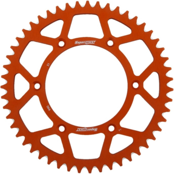 Alu-Rear Sprocket / Chain Wheel Supersprox 520/51t orange