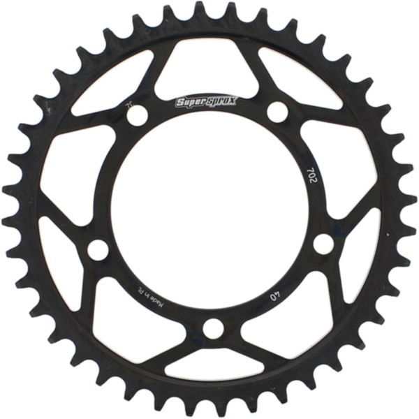 Steel-Rear Sprocket / Chain Wheel Supersprox 525/40t black 35800-40 fitting for Aprilia Dorsoduro ABS ATC 1200 TVA00 2012, 130 PS, 95 kw