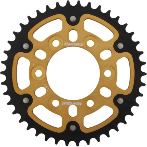 Stealth-Rear Sprocket / Chain Wheel Supersprox 525/42t gold 16610S42