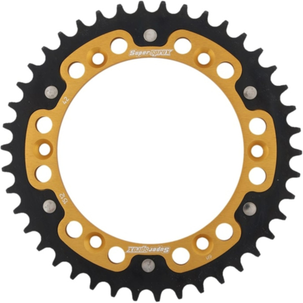 Stealth-Rear Sprocket / Chain Wheel Supersprox 520/42t gold 14206S42 fitting for Husqvarna SMR  450 A202AB 2008, 50 PS, 37 kw