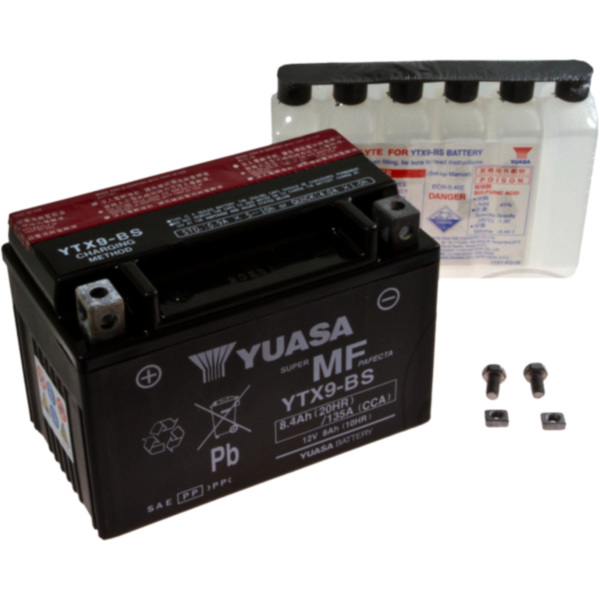 Motorradbatterie YTX9-BS Yuasa passend für Beta Jonathan  350 BC0002 2005, 27 PS, 20 kw