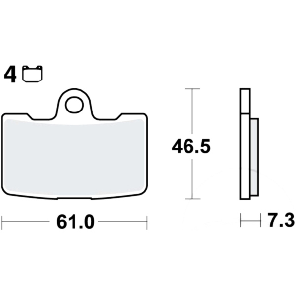 Brake pads sintered trq trw MCB810TRQ