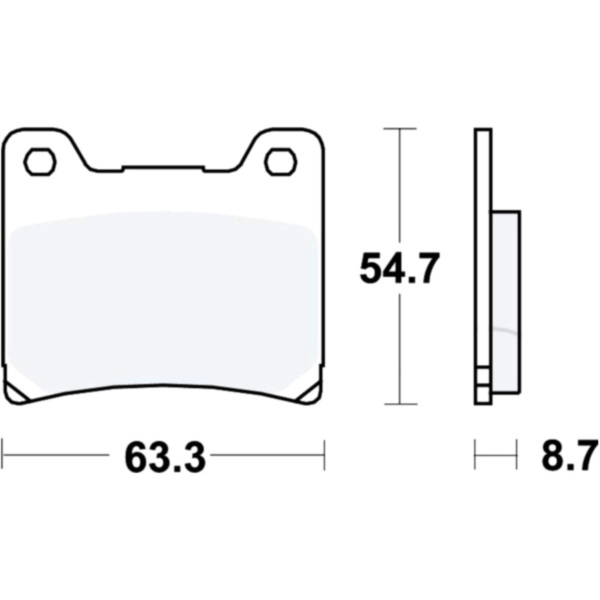 Brake pads std trw MCB530 fitting for Yamaha FZR OW01 750 3PJ 1990, 100/120 PS, 74/88 kw