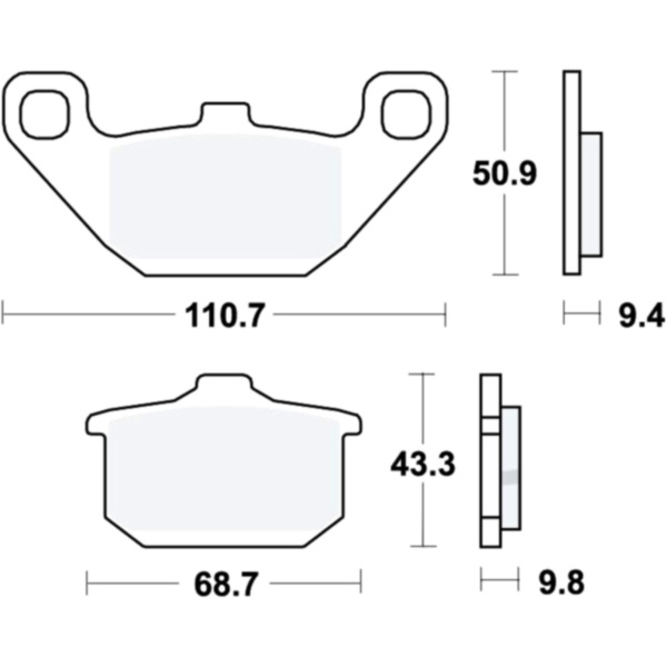 Brake pads std trw MCB532