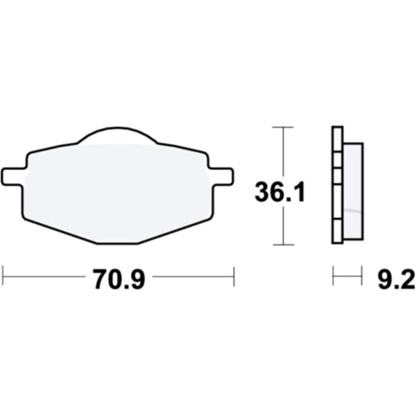 Brake pads std trw MCB539 fitting for SFM Bee2  50 WSF700BP 2013, 4,3 PS, 3,2 kw