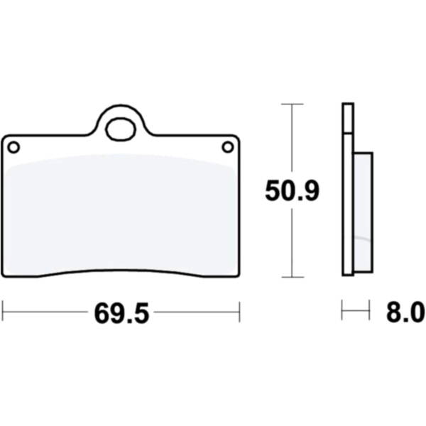 Brake pads std trw MCB540 fitting for Ducati Supersport  400 400J 1993, 42/27 PS, 31/20 kw